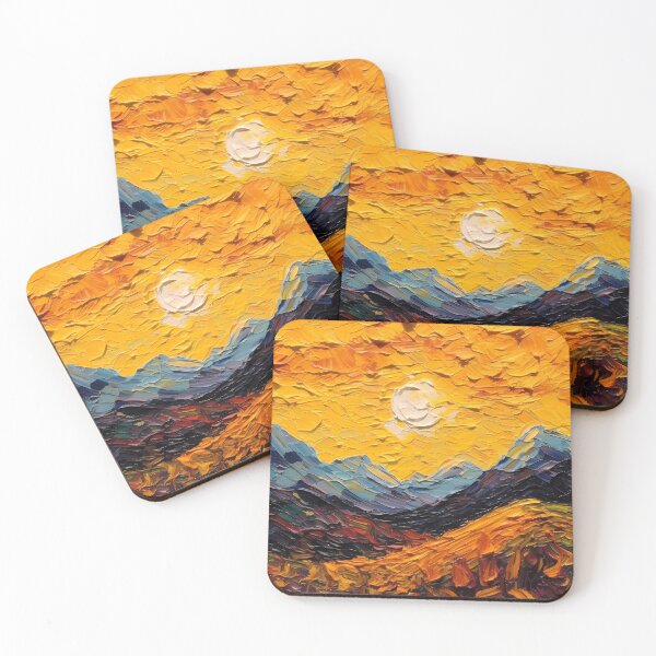 Item preview, Mountain artistic sense texture impasto brush strokes abstract decorative painting 18 designed and sold by UnaWu533.
