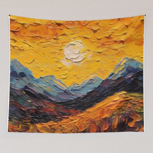 Item preview, Mountain artistic sense texture impasto brush strokes abstract decorative painting 18 designed and sold by UnaWu533.
