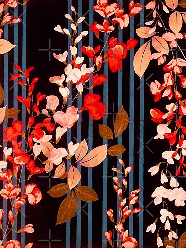 WHITE RED PINK FLOWERS AND BLUE BLACK STRIPES Antique Japanese Floral" A-Line Dress for Sale by BulganLumini | Redbubble WHITE RED PINK FLOWERS AND BLUE BLACK STRIPES Antique Japanese Floral" A-Line Dress for Sale by BulganLumini | Redbubble