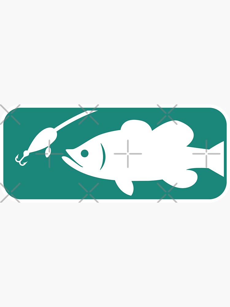 Fish and Hook Fishing Sticker for Sale by Tazzroid