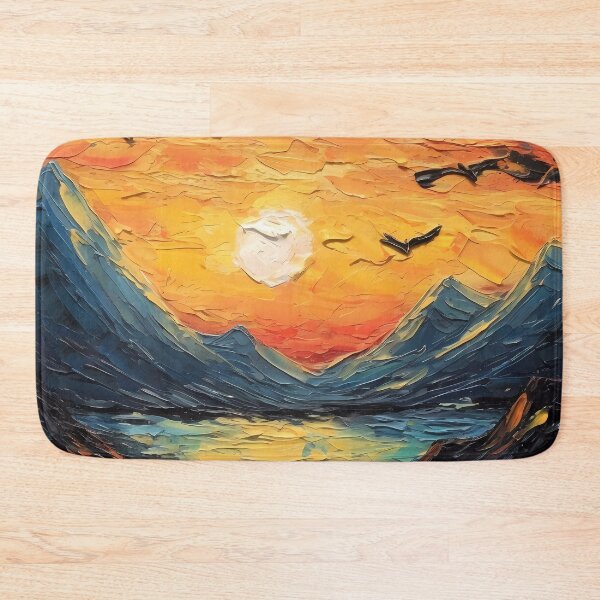 Item preview, Mountain artistic sense texture impasto brush strokes abstract decorative painting 19 designed and sold by UnaWu533.
