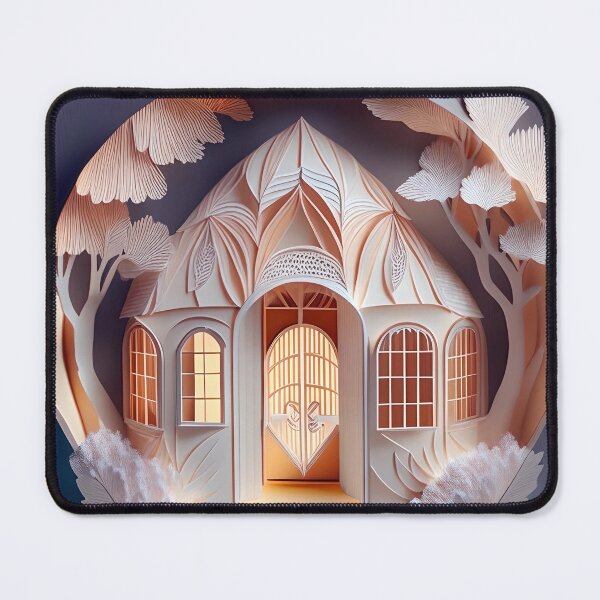 Item preview, Corte de papel de chalet inspirado en pomelo designed and sold by MMDigitalArt.