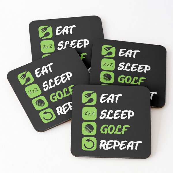 Item preview, Eat Sleep Golf Repeat Golfing Golfer Golf Ball designed and sold by Pubi.