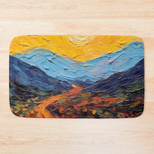 Item preview, Mountain artistic sense texture impasto brush strokes abstract decorative painting 20 designed and sold by UnaWu533.