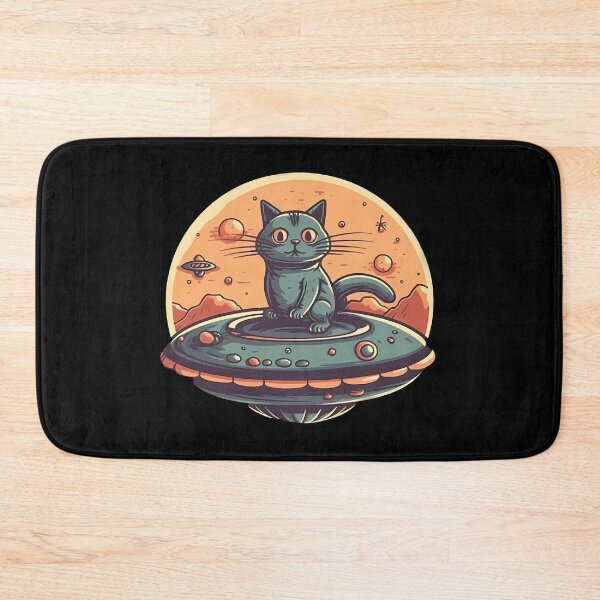 Item preview, Cat Sitting On A UFO designed and sold by purrestrial-co.