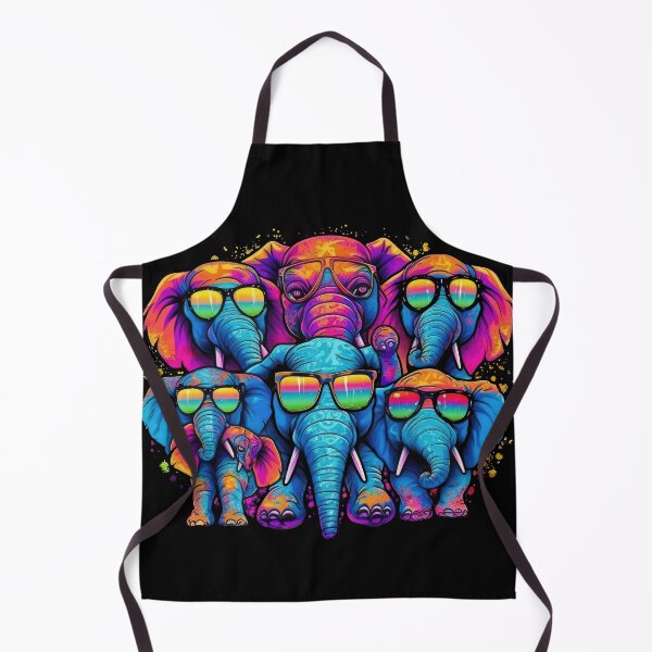 Item preview, Colorful retro elephants with sunglasses - A colorful comic adventure designed and sold by Pixelboys.