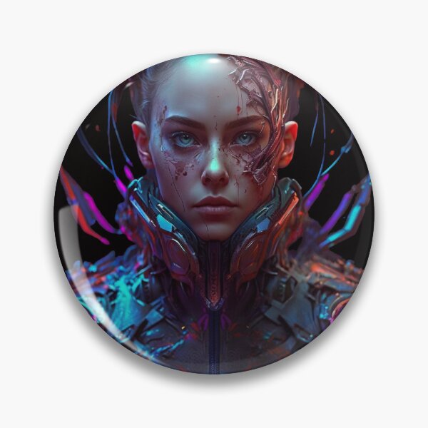 Item preview, Futuristic Neon portrait of a Cyborg designed and sold by iDezine GD.
