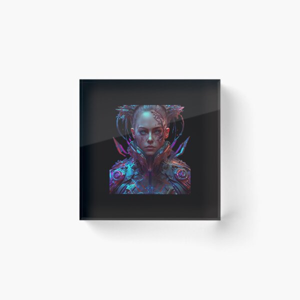 Item preview, Futuristic Neon portrait of a Cyborg designed and sold by iDezine GD.