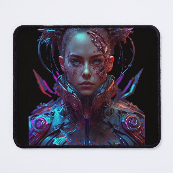 Item preview, Futuristic Neon portrait of a Cyborg designed and sold by iDezine GD.