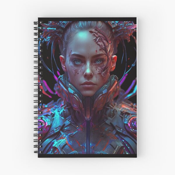 Item preview, Futuristic Neon portrait of a Cyborg designed and sold by iDezine GD.