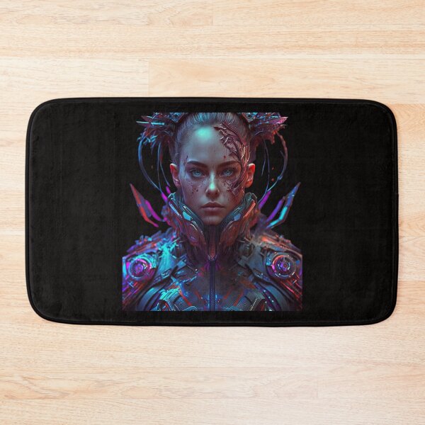 Item preview, Futuristic Neon portrait of a Cyborg designed and sold by iDezine GD.