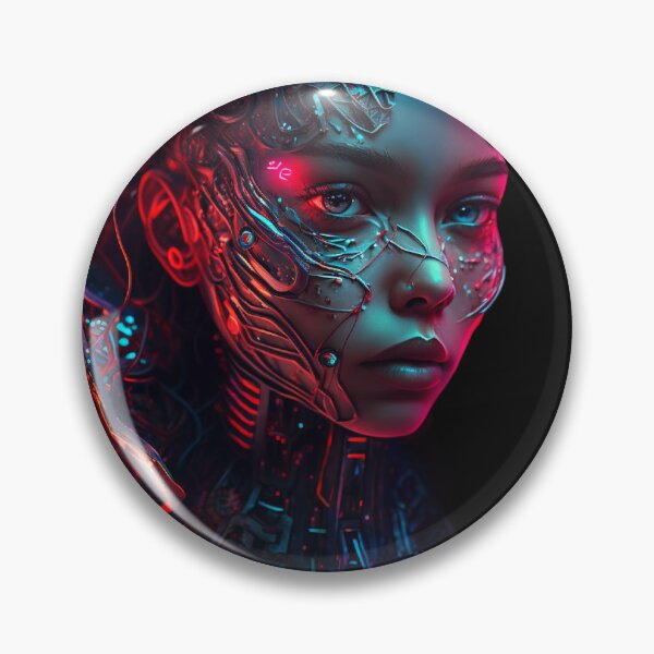 Item preview, Futuristic Neon portrait of a Cyborg designed and sold by iDezine GD.