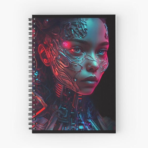 Item preview, Futuristic Neon portrait of a Cyborg designed and sold by iDezine GD.