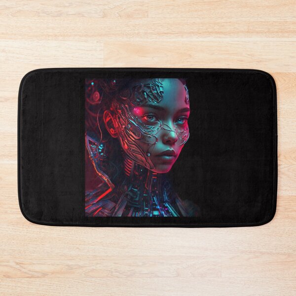 Item preview, Futuristic Neon portrait of a Cyborg designed and sold by iDezine GD.