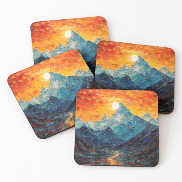 Item preview, Mountain artistic sense texture impasto brush strokes abstract decorative painting 23 designed and sold by UnaWu533.