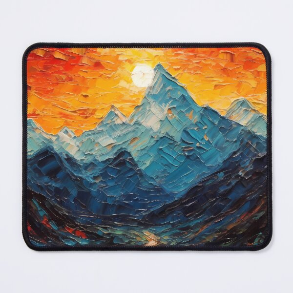 Item preview, Mountain artistic sense texture impasto brush strokes abstract decorative painting 23 designed and sold by UnaWu533.