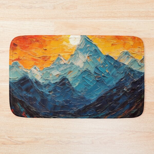 Item preview, Mountain artistic sense texture impasto brush strokes abstract decorative painting 23 designed and sold by UnaWu533.