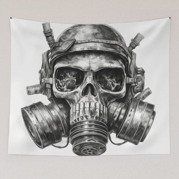Item preview, Apocalyptic Skull and Crossbones designed and sold by urbannft.