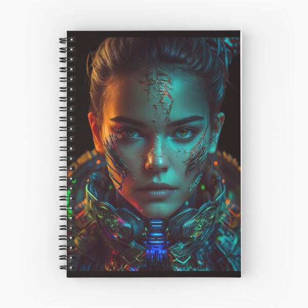 Item preview, Futuristic Neon portrait of a Cyborg designed and sold by iDezine GD.