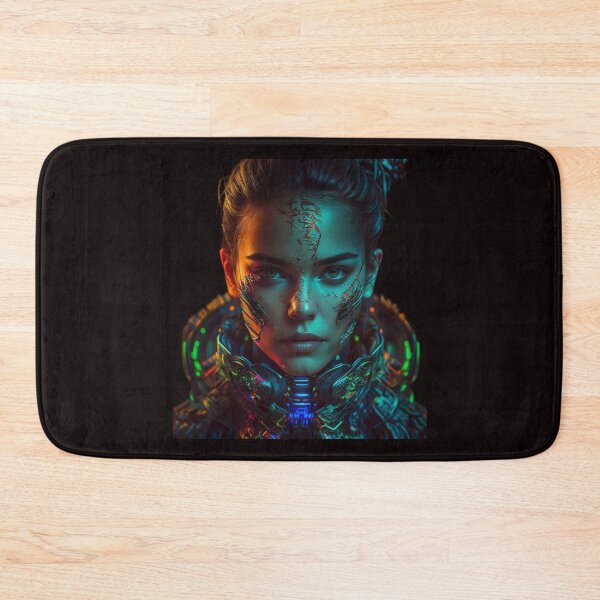 Item preview, Futuristic Neon portrait of a Cyborg designed and sold by iDezine GD.
