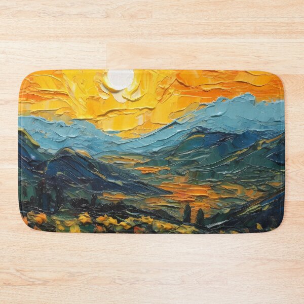 Item preview, Mountain artistic sense texture impasto brush strokes abstract decorative painting 24 designed and sold by UnaWu533.