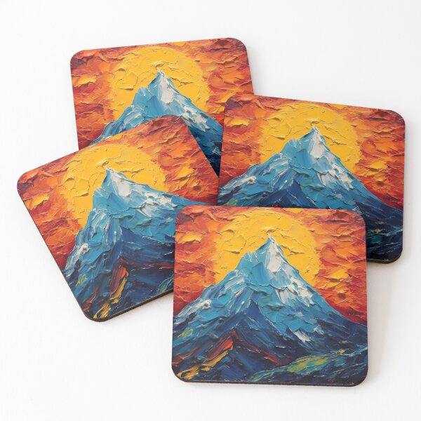 Item preview, Mountain artistic sense texture impasto brush strokes abstract decorative painting 25 designed and sold by UnaWu533.