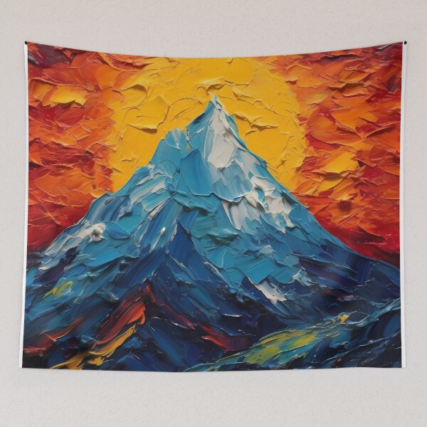 Item preview, Mountain artistic sense texture impasto brush strokes abstract decorative painting 25 designed and sold by UnaWu533.