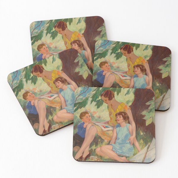 Item preview, Mother and Children Under a Tree (20th century) - John Newton Howitt designed and sold by SALON DES ARTS.