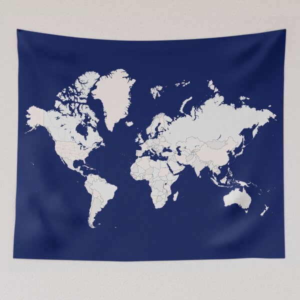 Item preview, World map "Gavin" designed and sold by blursbyai.