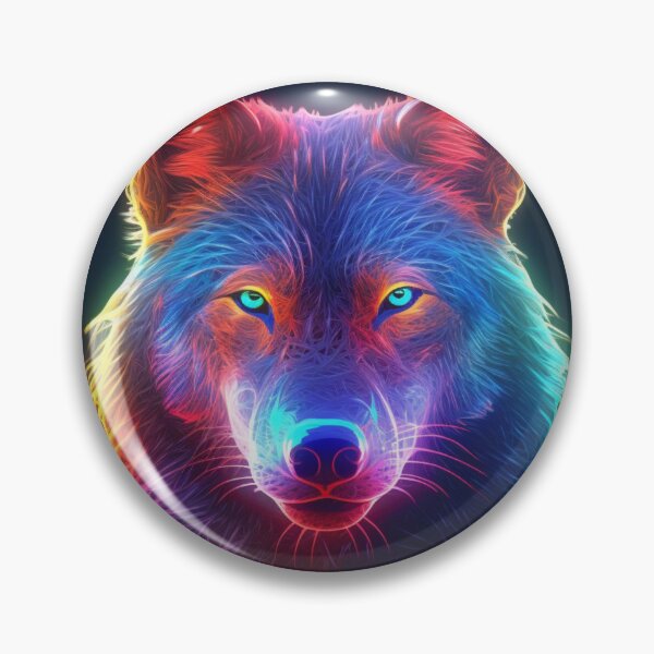 Item preview, Neon Wolf Futuristic Angry and Fierce designed and sold by BrandonArtWorld.