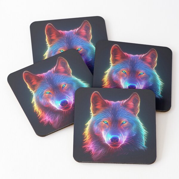 Item preview, Neon Wolf Futuristic Angry and Fierce designed and sold by BrandonArtWorld.