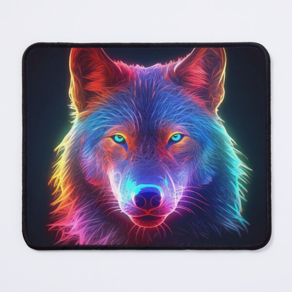 Item preview, Neon Wolf Futuristic Angry and Fierce designed and sold by BrandonArtWorld.