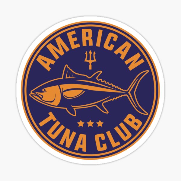 American Tuna Club Fish Sticker for Sale by Tazzroid