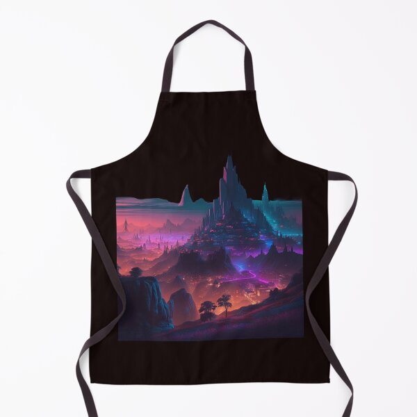 Item preview, Glowing Neon Landscape with Sci-fi city designed and sold by iDezine GD.