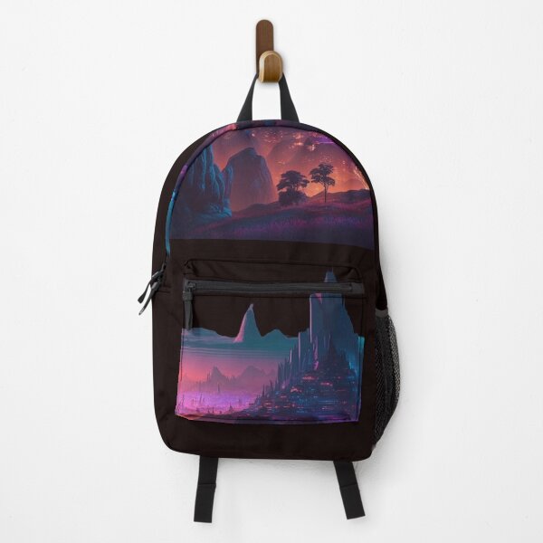 Item preview, Glowing Neon Landscape with Sci-fi city designed and sold by iDezine GD.