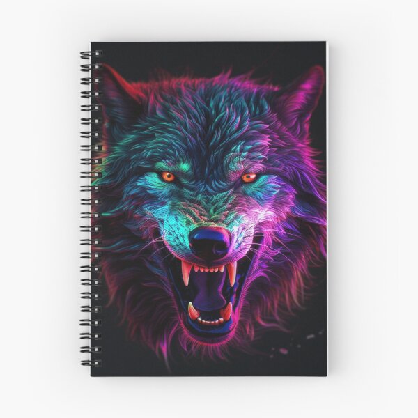 Item preview, Neon Wolf Futuristic Angry and Fierce designed and sold by BrandonArtWorld.