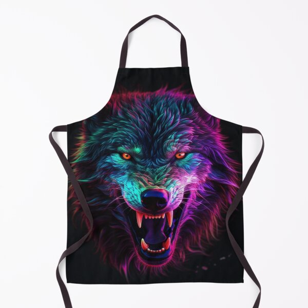 Item preview, Neon Wolf Futuristic Angry and Fierce designed and sold by BrandonArtWorld.