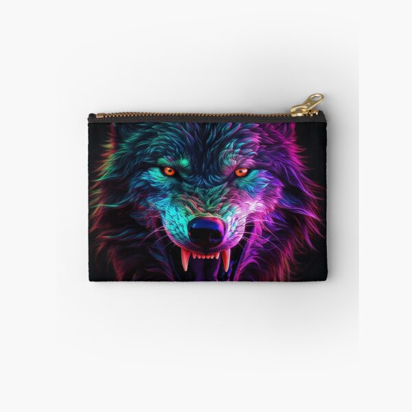 Item preview, Neon Wolf Futuristic Angry and Fierce designed and sold by BrandonArtWorld.