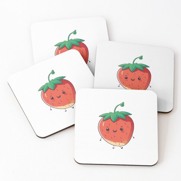 Item preview, happy smiling cute strawberry, beautiful gift designed and sold by ArtHideaway.