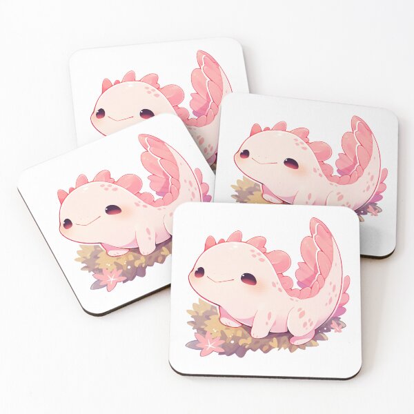 Item preview, Cute Kawaii Drawn Axolotl designed and sold by CozyKawaiiArt.