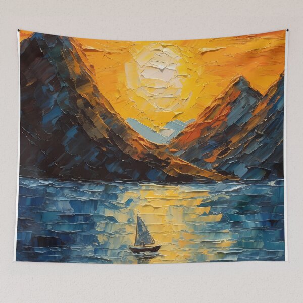 Item preview, Mountain artistic sense texture impasto brush strokes abstract decorative painting 29 designed and sold by UnaWu533.