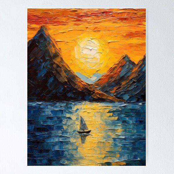Item preview, Mountain artistic sense texture impasto brush strokes abstract decorative painting 29 designed and sold by UnaWu533.