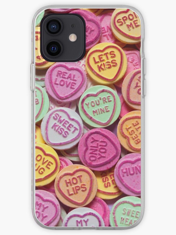 Vibrant Pile Of Love Hearts Candy Sweets Iphone Case Cover By Grinningskull Redbubble