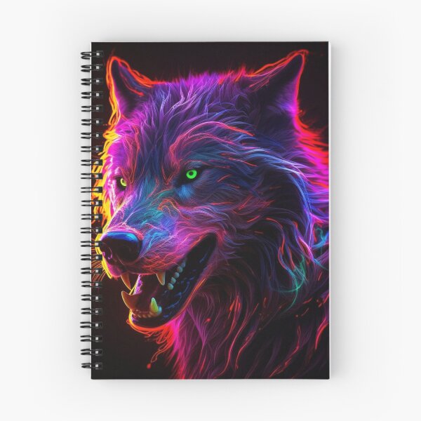 Item preview, Neon Wolf Futuristic Angry and Fierce designed and sold by BrandonArtWorld.