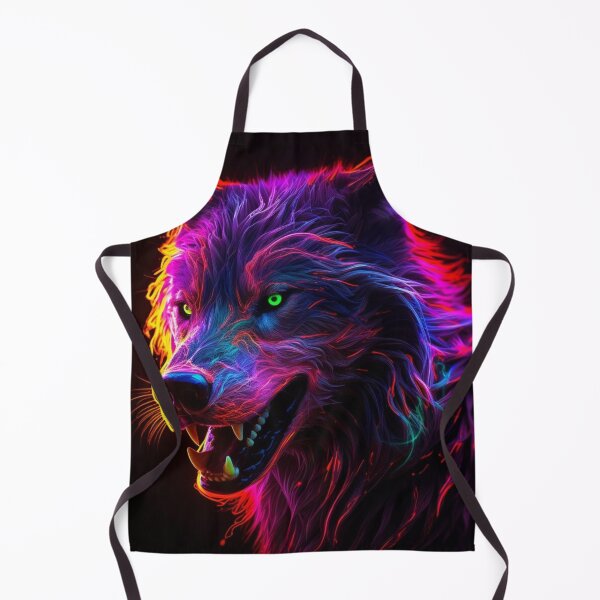 Item preview, Neon Wolf Futuristic Angry and Fierce designed and sold by BrandonArtWorld.