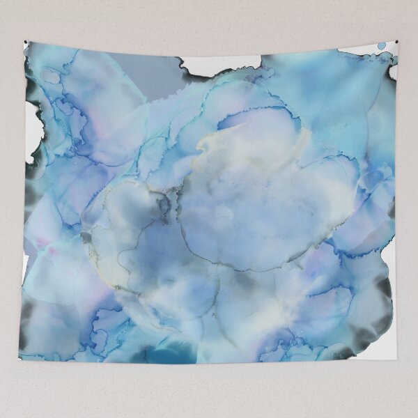 Item preview, Watercolor blue marble pattern designed and sold by DorisPetiole.
