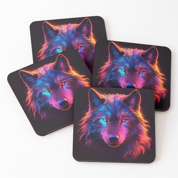 Item preview,  Neon Wolf Futuristic Angry and Fierce designed and sold by BrandonArtWorld.