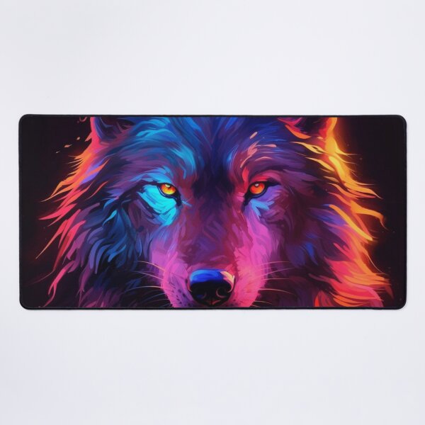Item preview, Neon Wolf Futuristic Angry and Fierce designed and sold by BrandonArtWorld.