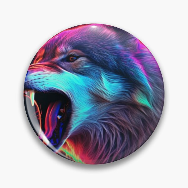 Item preview,  Neon Wolf Futuristic Angry and Fierce designed and sold by BrandonArtWorld.
