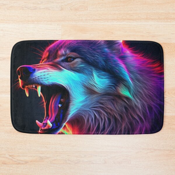 Item preview,  Neon Wolf Futuristic Angry and Fierce designed and sold by BrandonArtWorld.